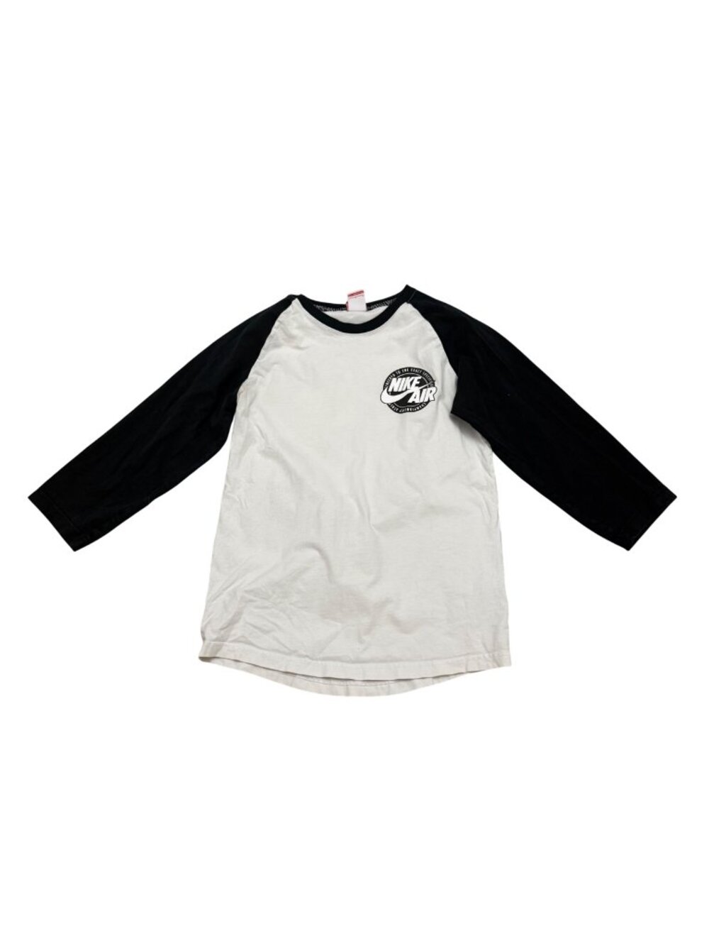 Nike Air Raglan Sleeve T-Shirt Black & White Logo Men's  Small